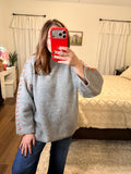 Mock Neck Grey Sweater