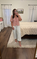 Red Tie Blouse