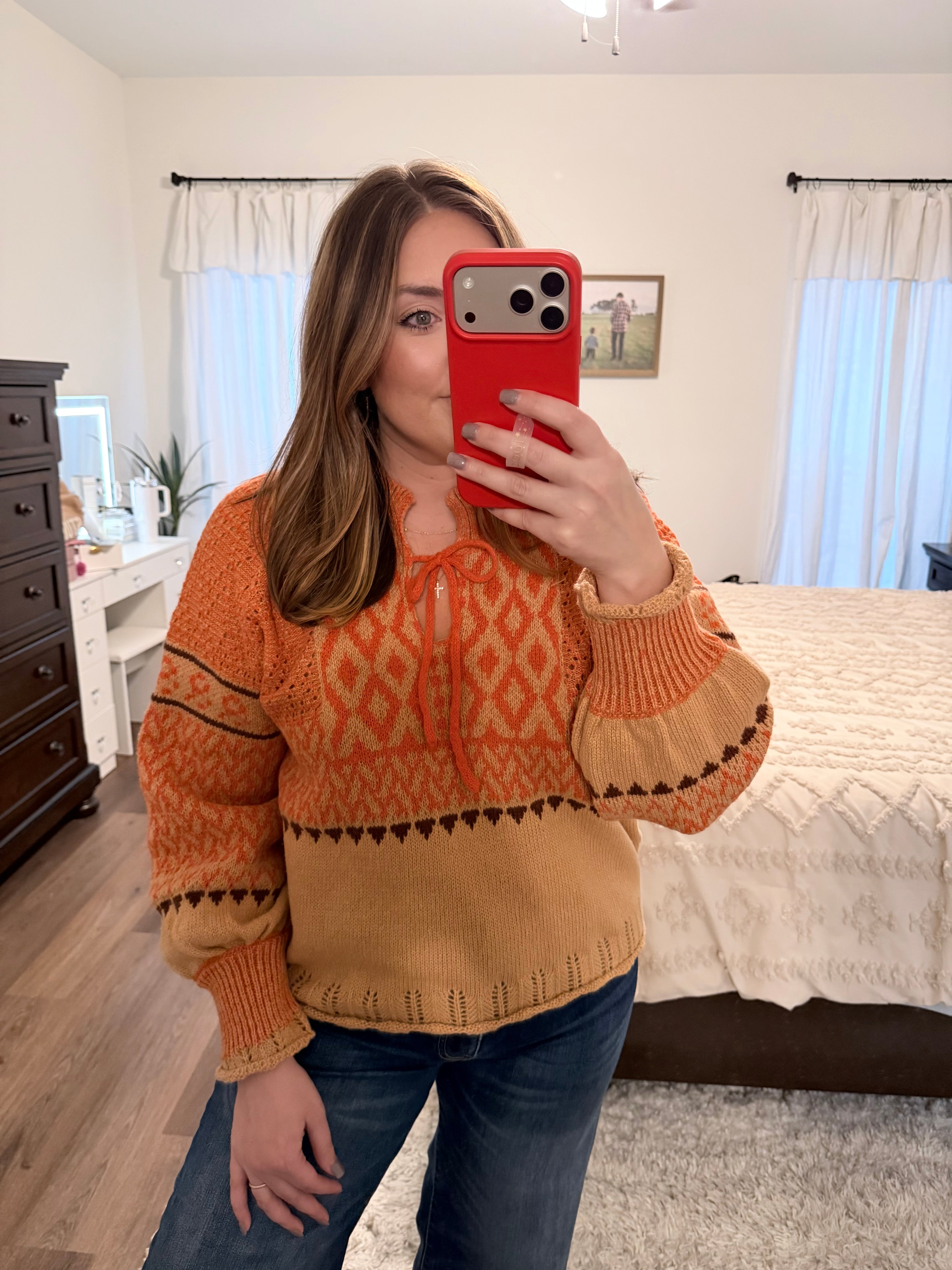 Orange Nora Sweater