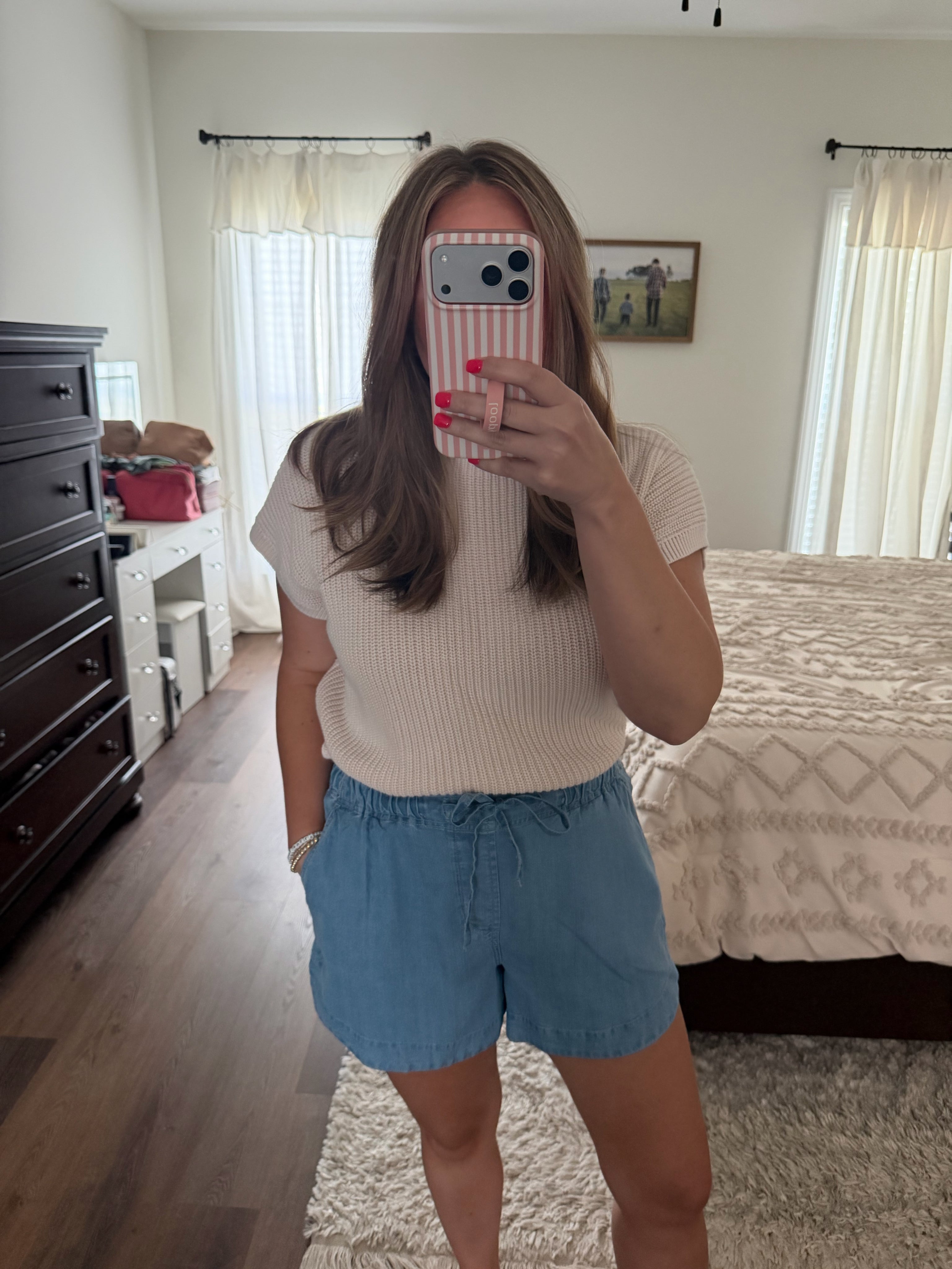 Chambray Shorts