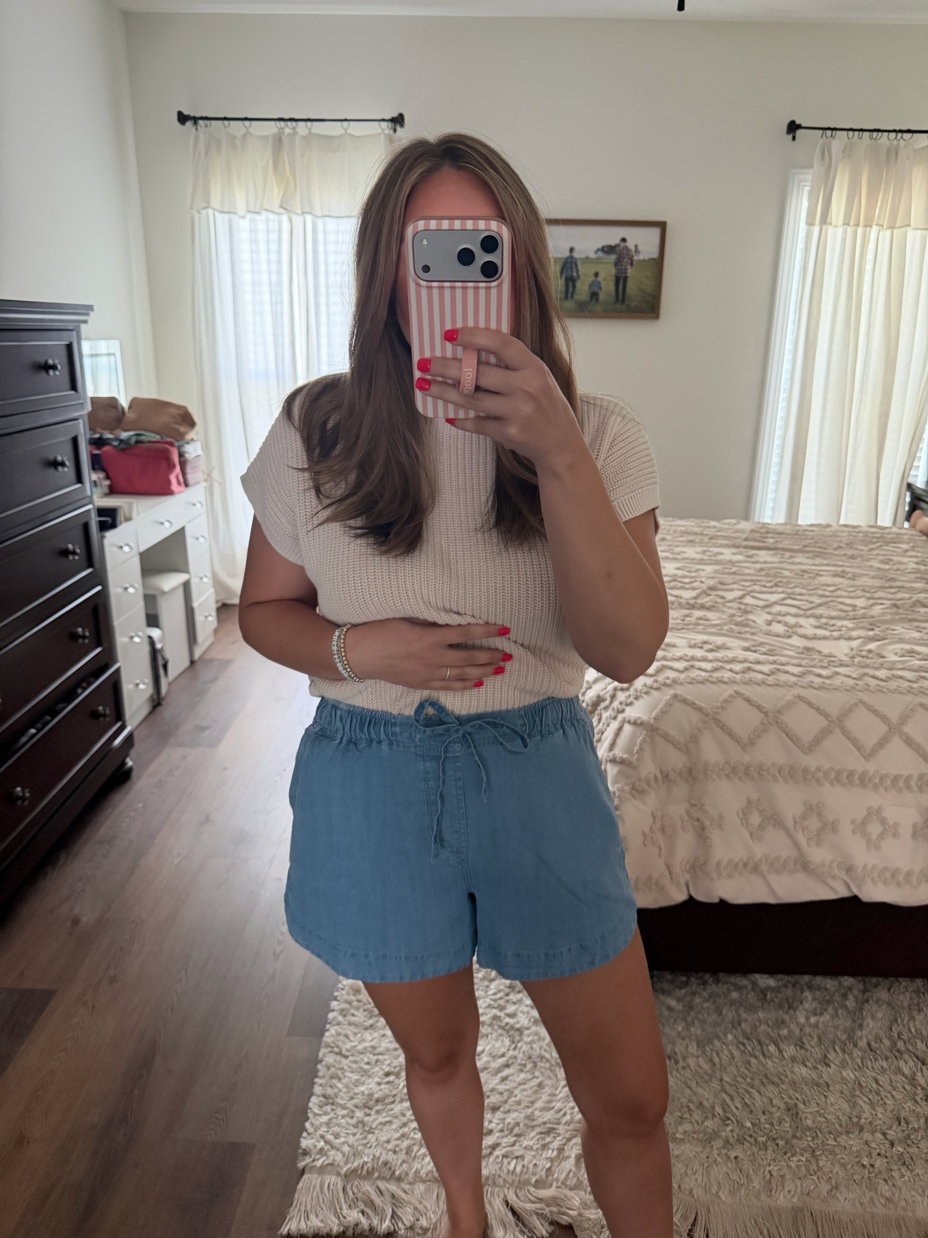 Chambray Shorts