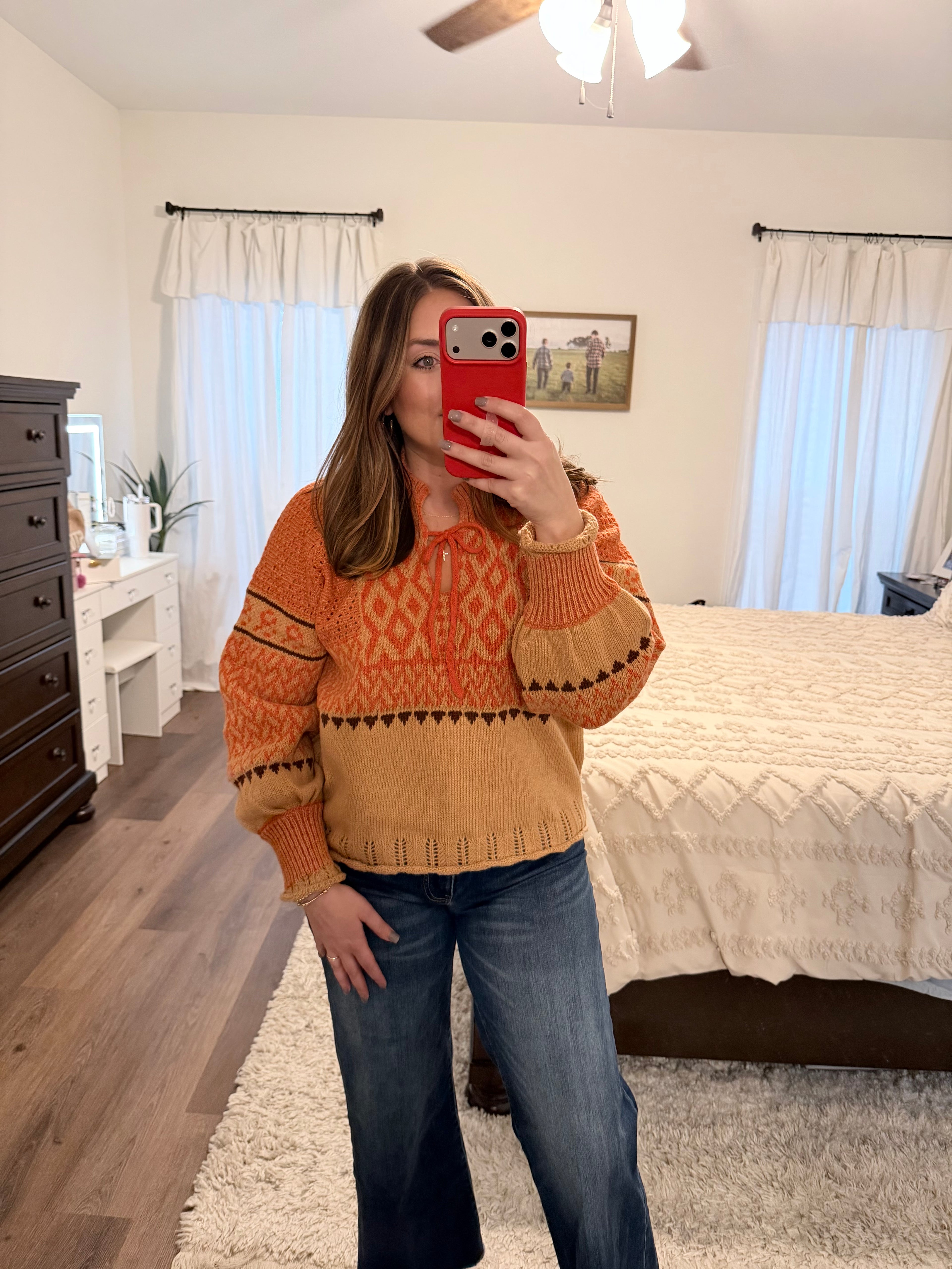 Orange Nora Sweater
