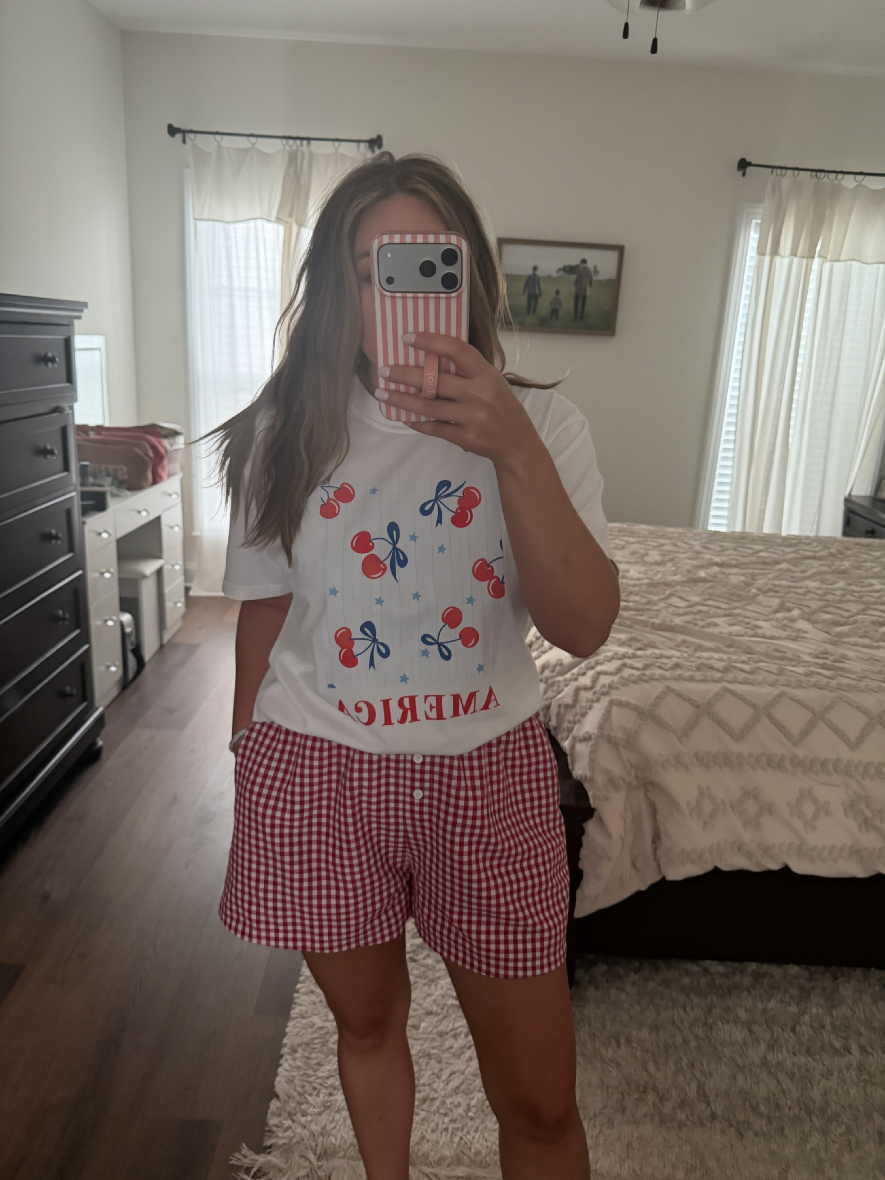 Red Gingham Shorts
