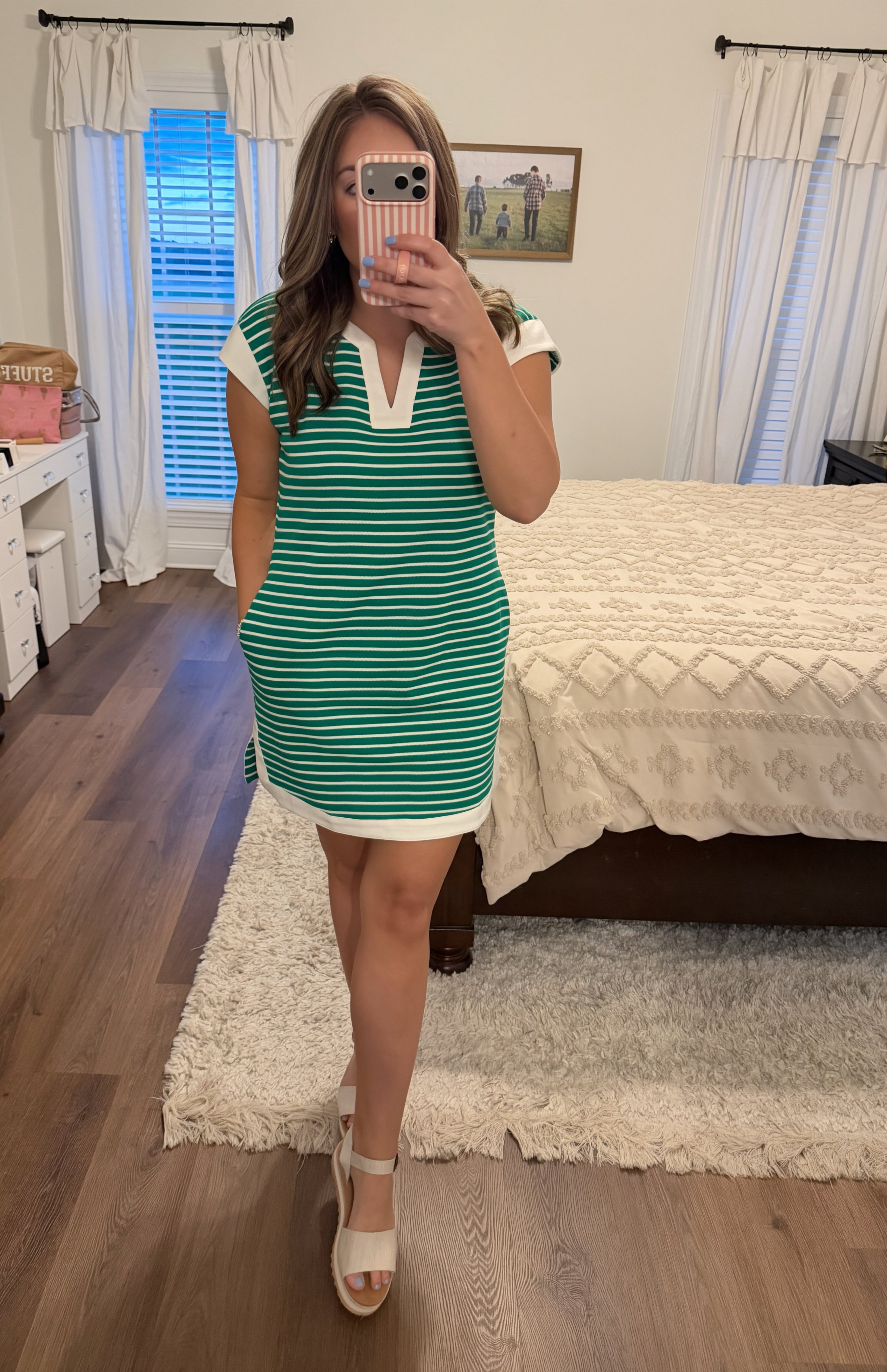Green Stripe Dress